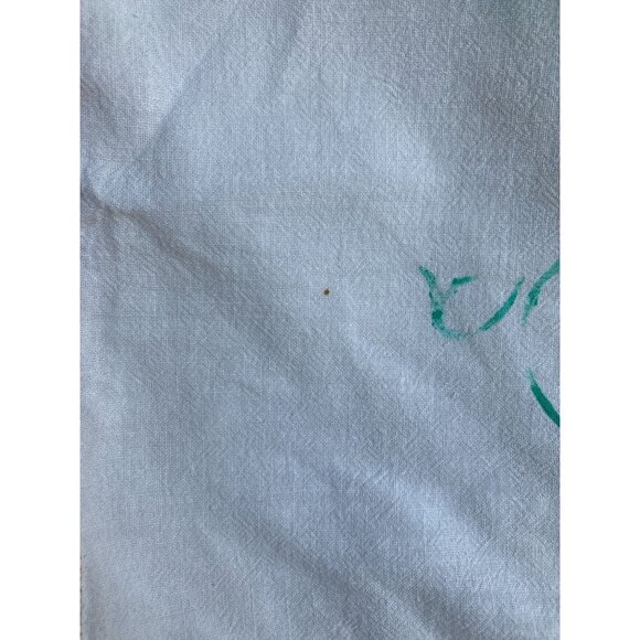 Vintage Floral Printed Tapestry Tea Towel With Yellow Crocheted Border - Picture 7 of 7